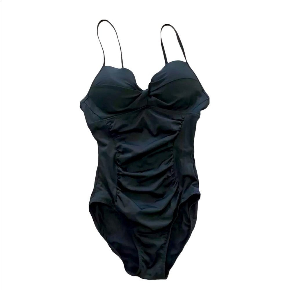 Spanx Assets Black Push Up One Piece Swim Suit
